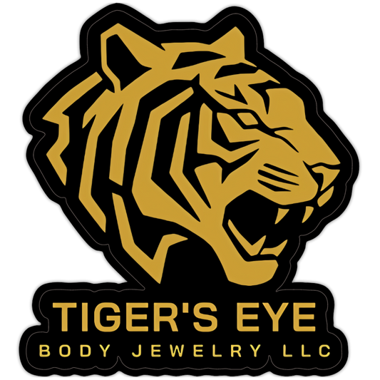 Tiger's Eye Body Jewelry Logo Sticker