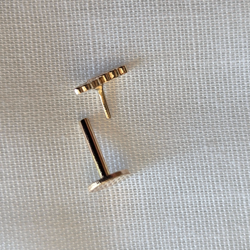 Butterfly Push Fit Labret in 14K Solid Gold